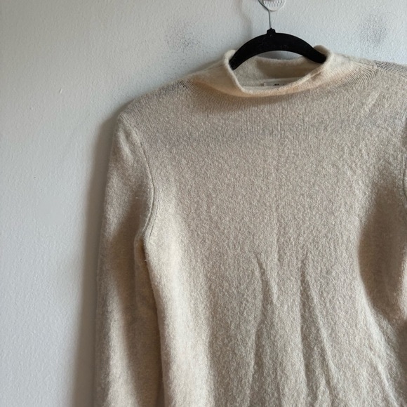 Madewell Sz S Merino Wool Blend Neutral Cream Turtleneck Sweater - Picture 2 of 10